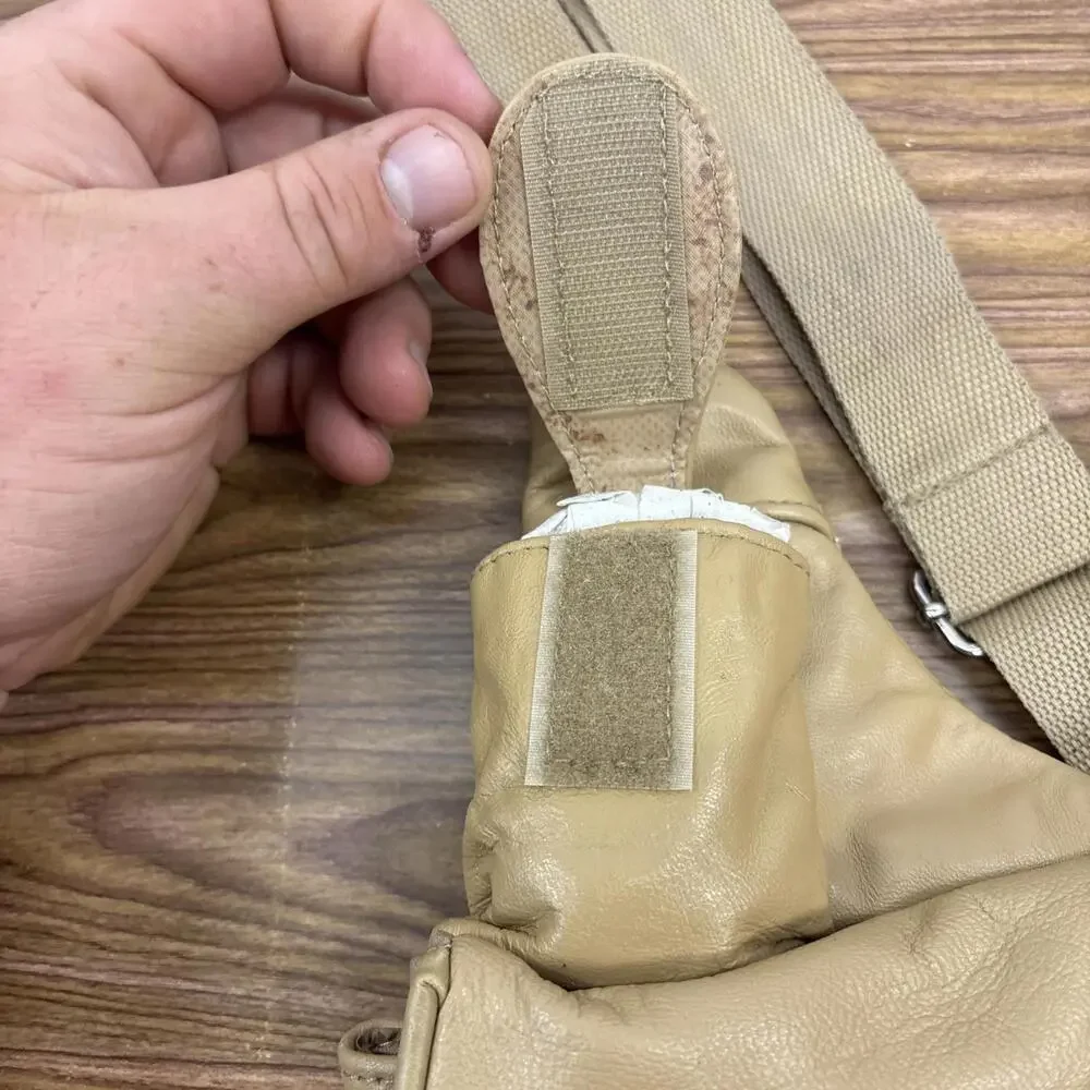 Vintage BUXTON Soft Leather Sling Bag Crossbody Handbag Organizer Tan - Picture 5 of 10